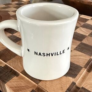 White Westford Ceramic Mug with Crema Nashville Logo